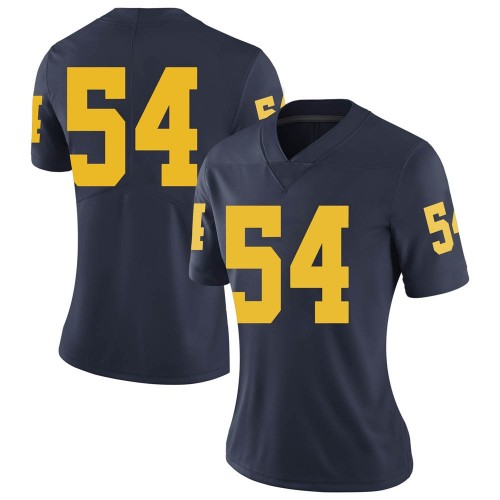 Adam Fakih Michigan Wolverines Women's NCAA #54 Navy Limited Brand Jordan College Stitched Football Jersey PEX2454WW